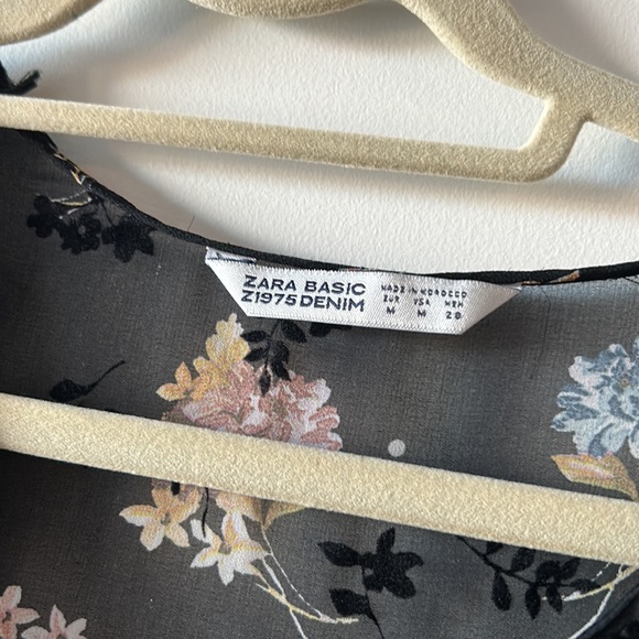 Zara Sheer Floral Blouse - Picture 3 of 4